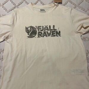 Fjallraven Cream Graphic Short Sleeve Tee